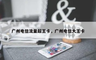 广州电信流量超王卡，广州电信大王卡