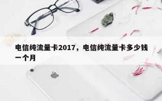 电信纯流量卡2017，电信纯流量卡多少钱一个月