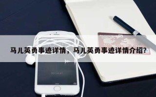 马儿英勇事迹详情，马儿英勇事迹详情介绍？