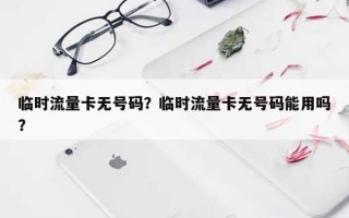 临时流量卡无号码？临时流量卡无号码能用吗？