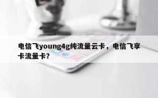 电信飞young4g纯流量云卡，电信飞享卡流量卡？