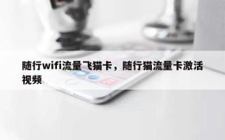 随行wifi流量飞猫卡，随行猫流量卡激活视频