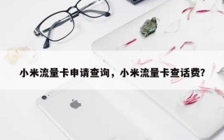 小米流量卡申请查询，小米流量卡查话费？